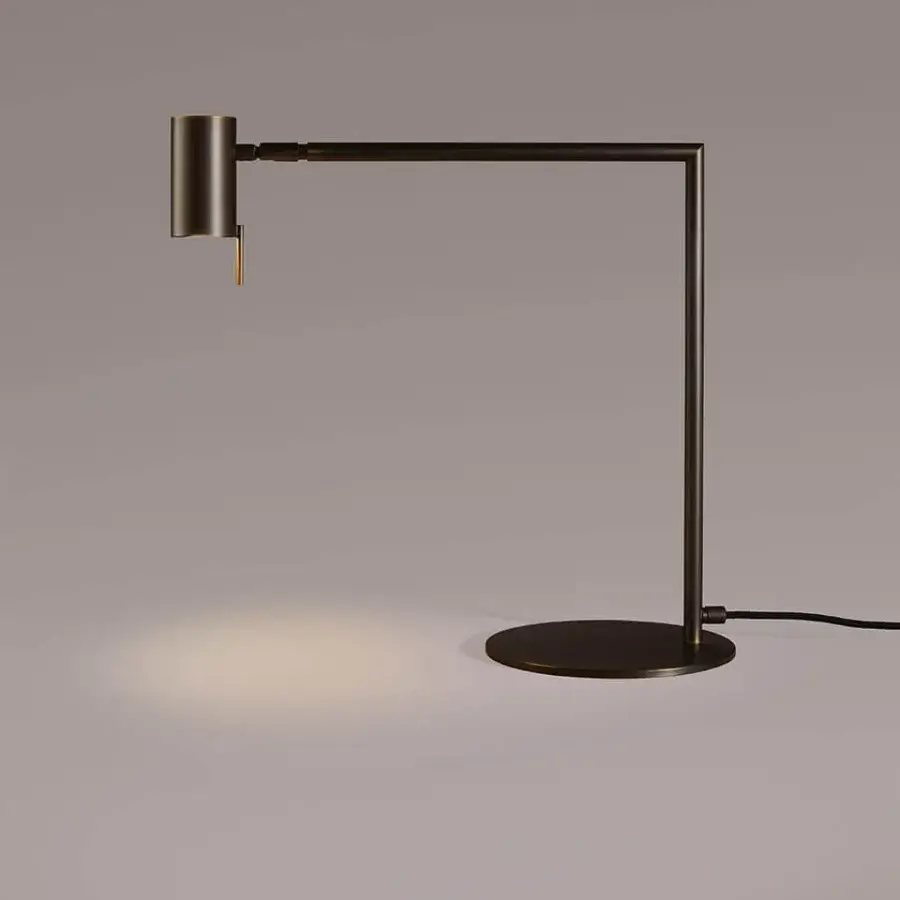 Distinguished VENICEM Rectus table lamp with a sleek geometric form and matt black nickel metal construction