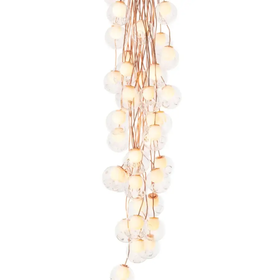 Elegant Bocci 28 Copper suspension lamp crafted in clear glass and natural copper with a developing patina