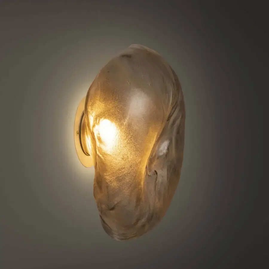 Captivating Bocci 73 wall/ceiling lamp crafted with blown glass within a folded ceramic vessel