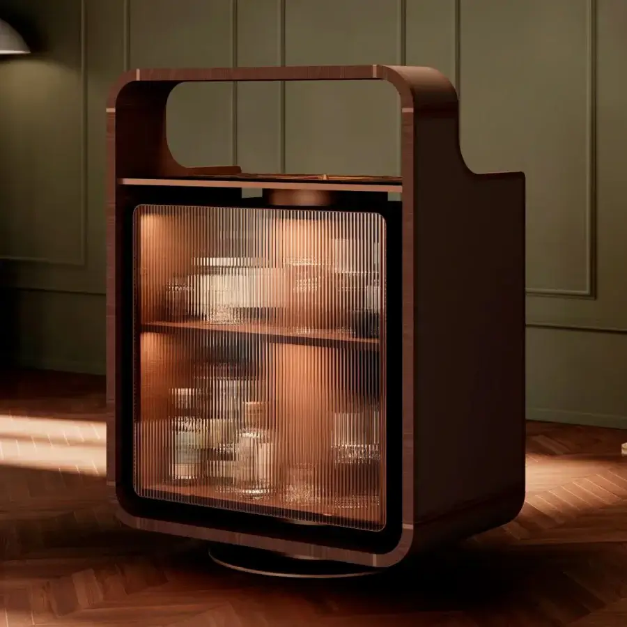 Hugo Wood Bar With Glass Froster #5