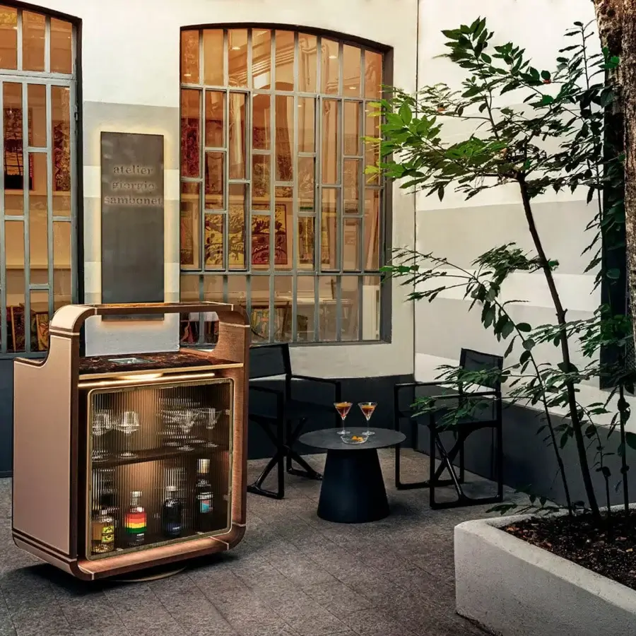 Hugo Wood Bar With Glass Froster #8