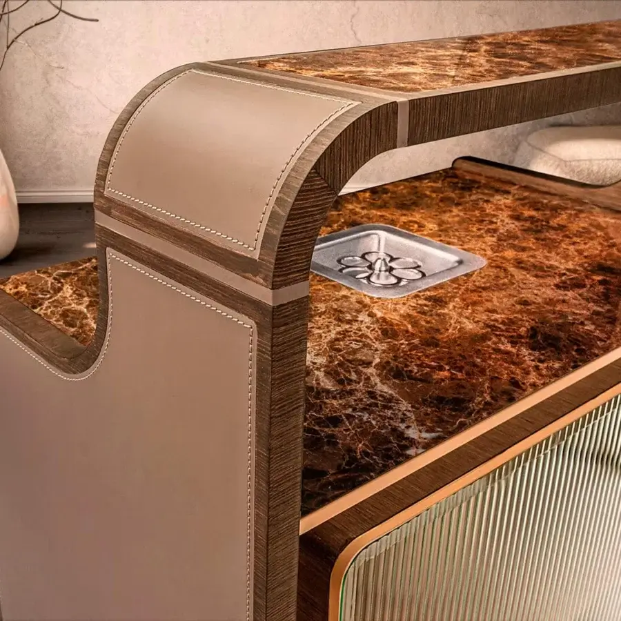 Hugo Wood Bar With Glass Froster #13