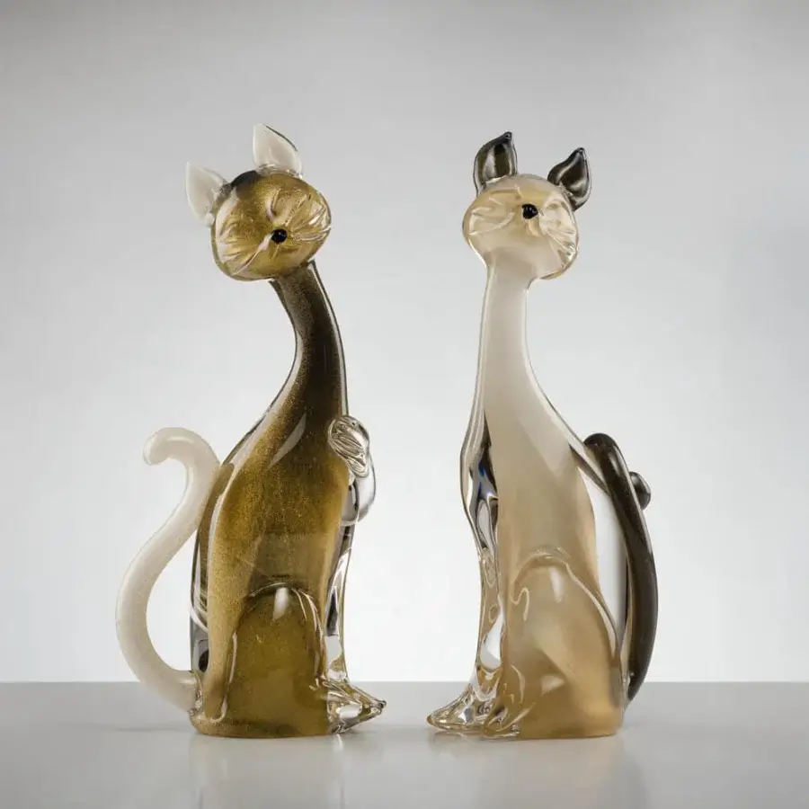 Cat In Love Decorative Sculpture #2