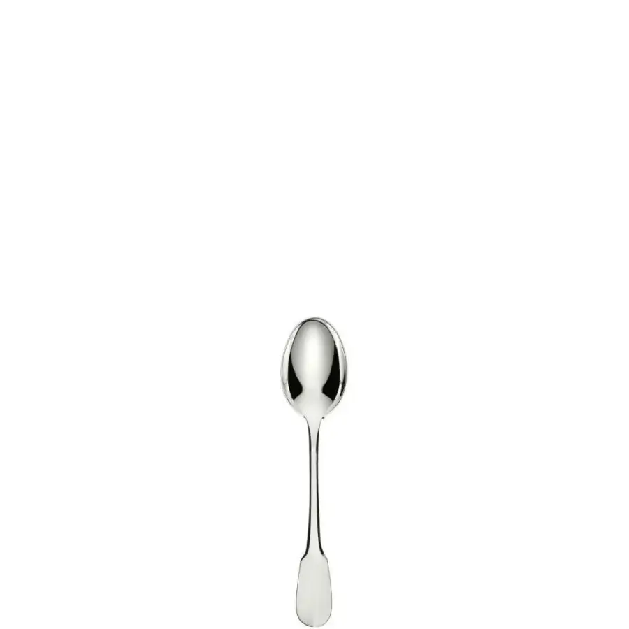 Elegant Schiavon Scudo teaspoon crafted from silver-plated alpaca with a polished silver finish for lasting beauty