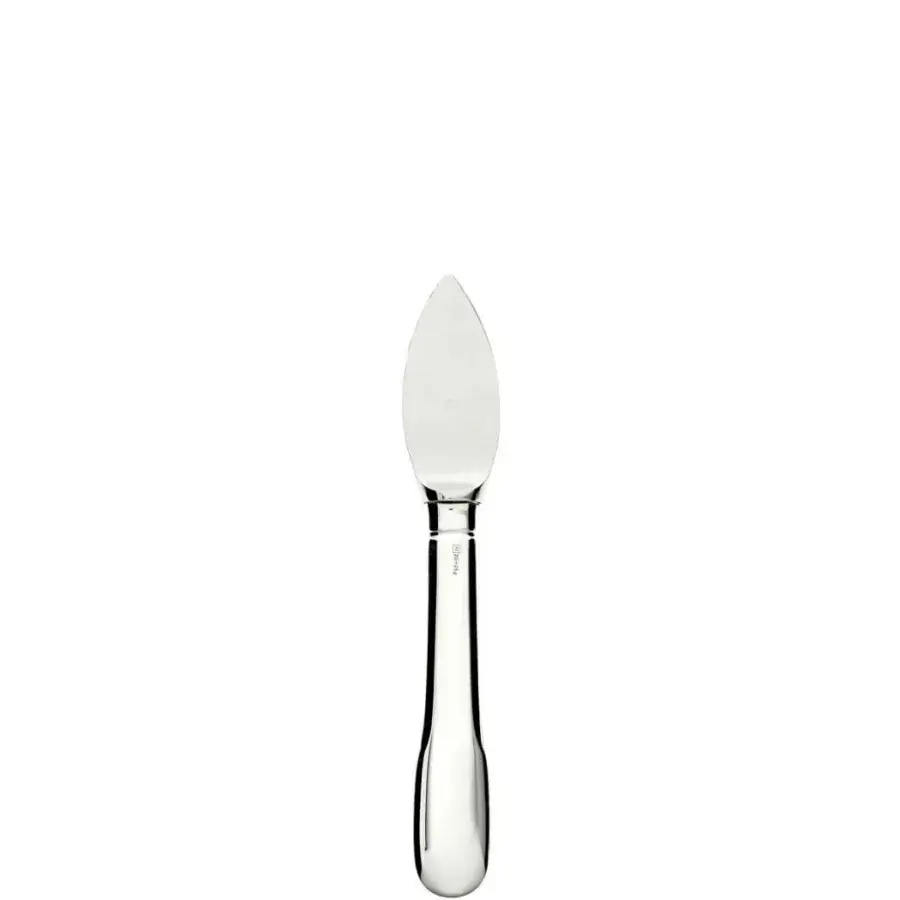 Superior Schiavon Scudo cheese cutlery crafted in silver-plated alpaca with a highly polished glossy finish