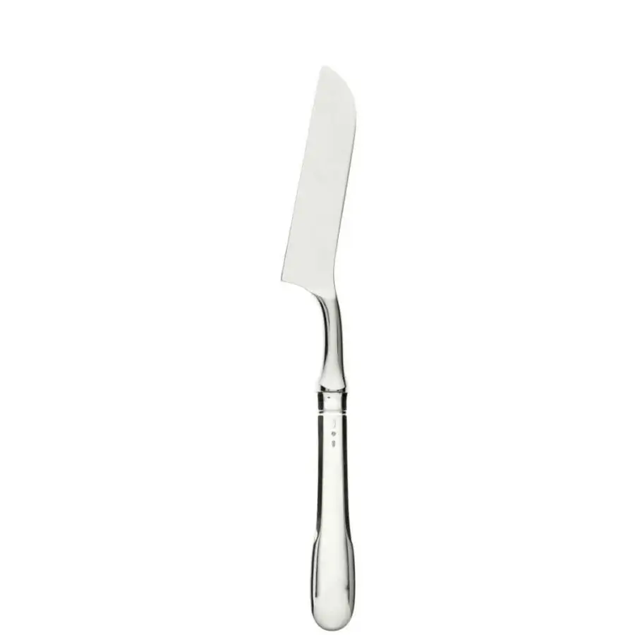 Exclusive Schiavon Scudo cheese cutlery crafted in silver or silver-plated alpaca with a highly polished glossy finish
