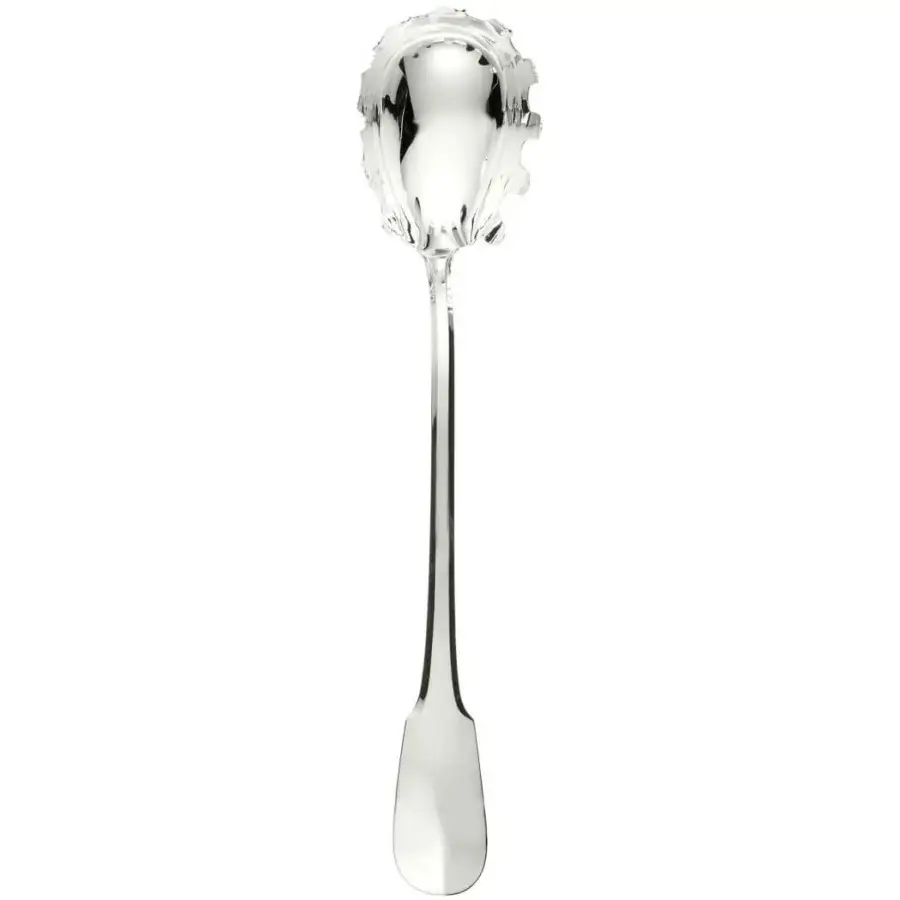 Distinguished Schiavon Scudo serving cutlery crafted from silver-plated alpaca with a highly polished glossy finish and a classic silhouette