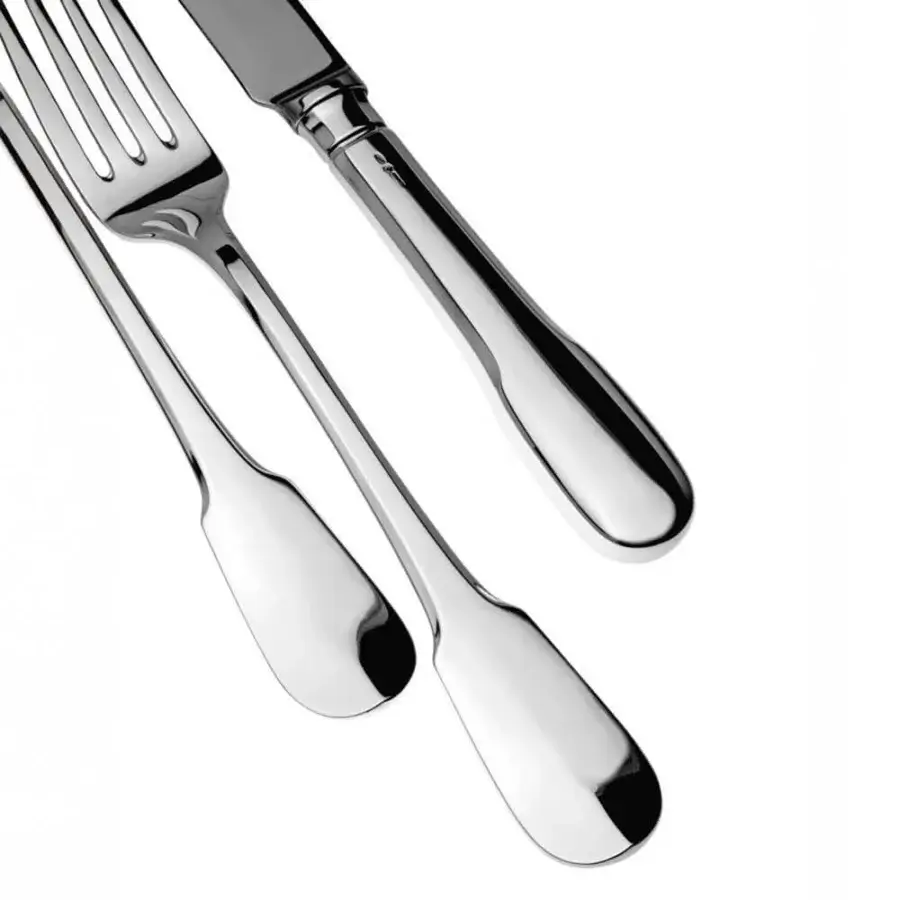Elegant Schiavon Scudo serving cutlery crafted from silver or silver-plated alpaca with a highly polished finish