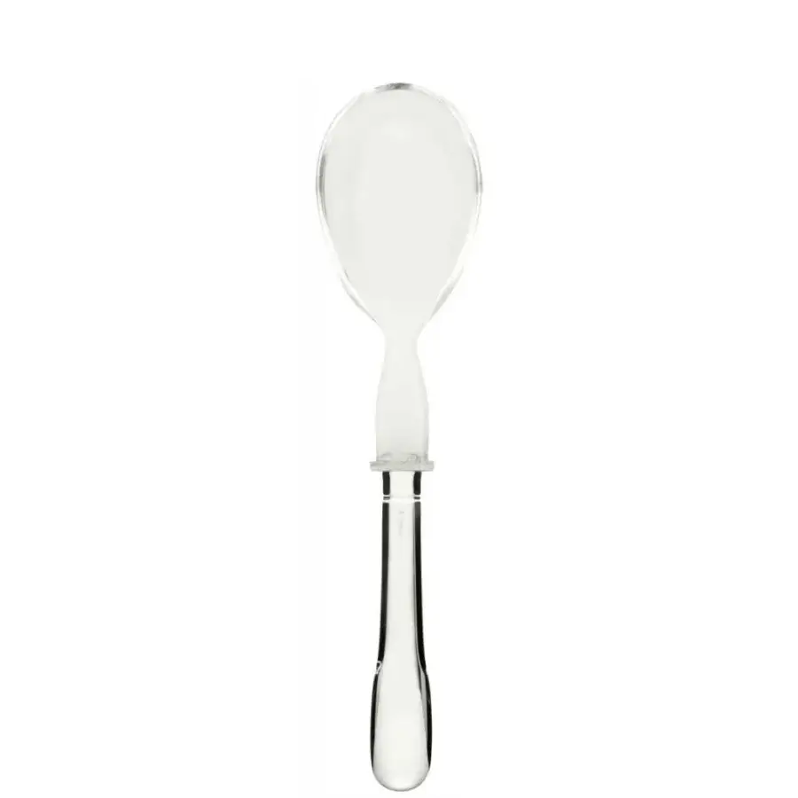 Exclusive Schiavon Scudo salad serving cutlery crafted from silver-plated alpaca with polished silver finish