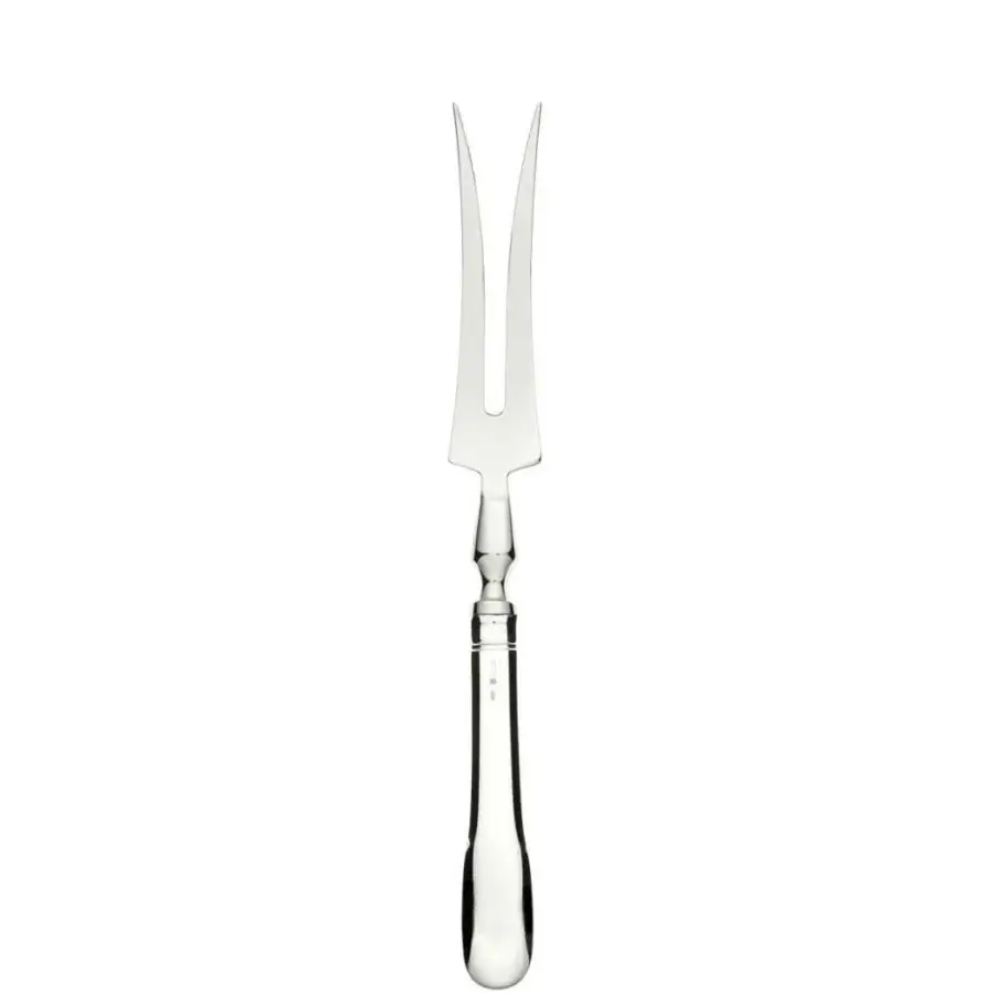 Distinguished Schiavon Scudo cutlery set crafted in silver-plated alpaca with a highly polished glossy finish