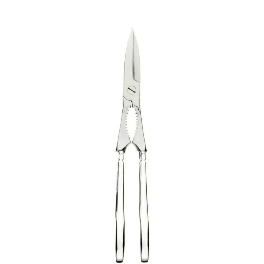 Distinguished Schiavon Scudo serving cutlery set crafted from silver-plated alpaca with a polished silver finish