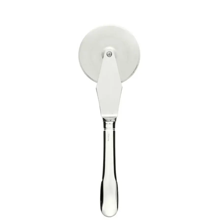 Elegant Schiavon Scudo serving cutlery set crafted from silver-plated alpaca with a highly polished glossy finish
