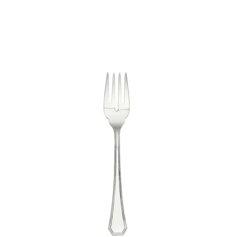 Distinguished Schiavon Ottogonale seafood cutlery crafted in silver and stainless steel with a polished glossy finish
