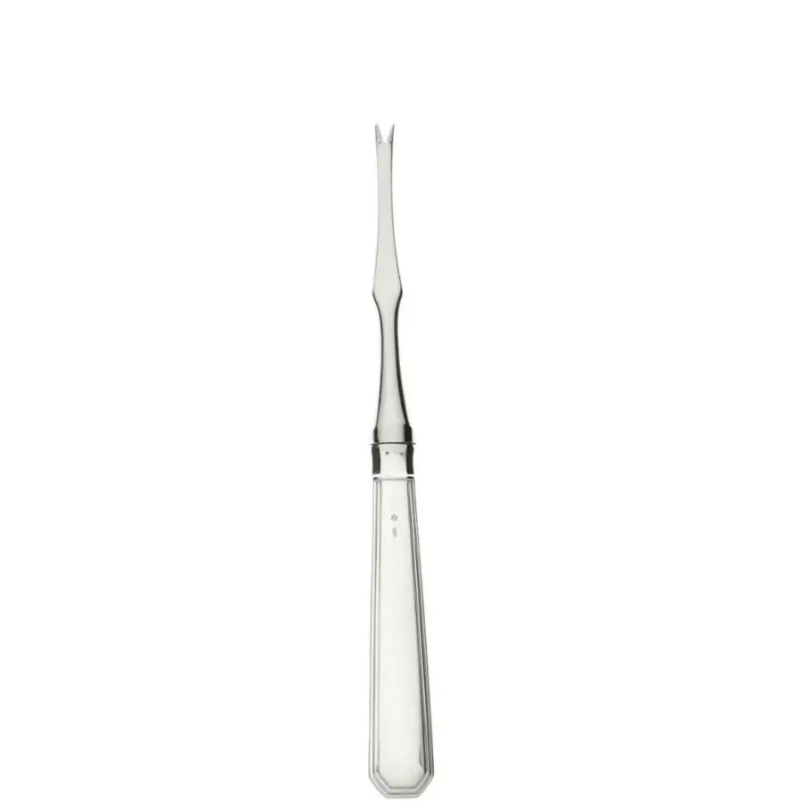 Meticulous Schiavon Ottogonale seafood cutlery crafted from enduring silver with a hand-finished classic silver appearance