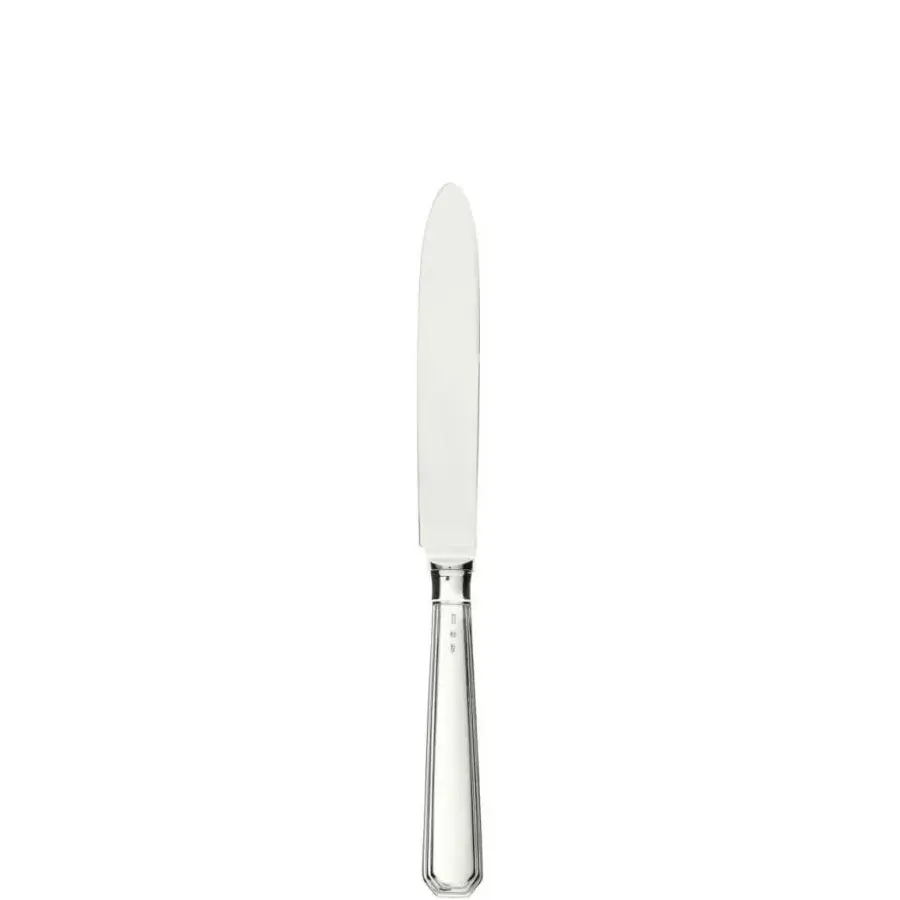Distinguished Schiavon Ottogonale cutlery set crafted in polished silver with refined geometric lines and balanced weight