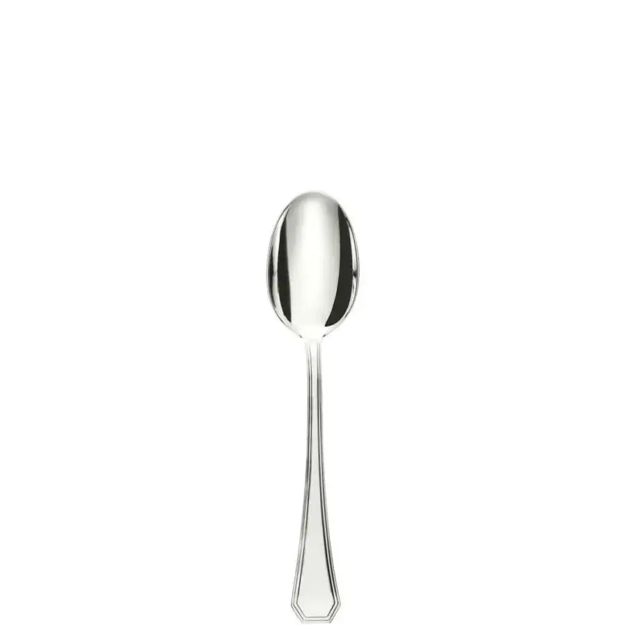 Elegant Schiavon Ottogonale cutlery set crafted in radiant silver with sleek contours and a glossy finish