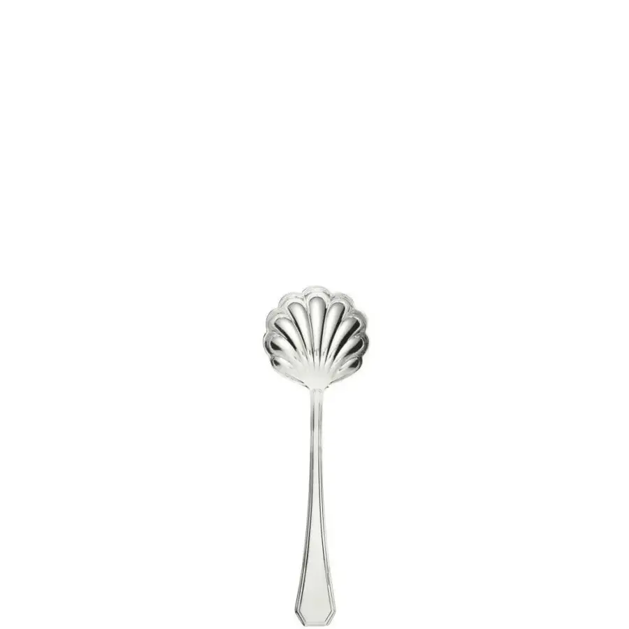 Elegant Schiavon Ottogonale cheese cutlery crafted from stainless steel joined to a radiant silver handle with polished surfaces