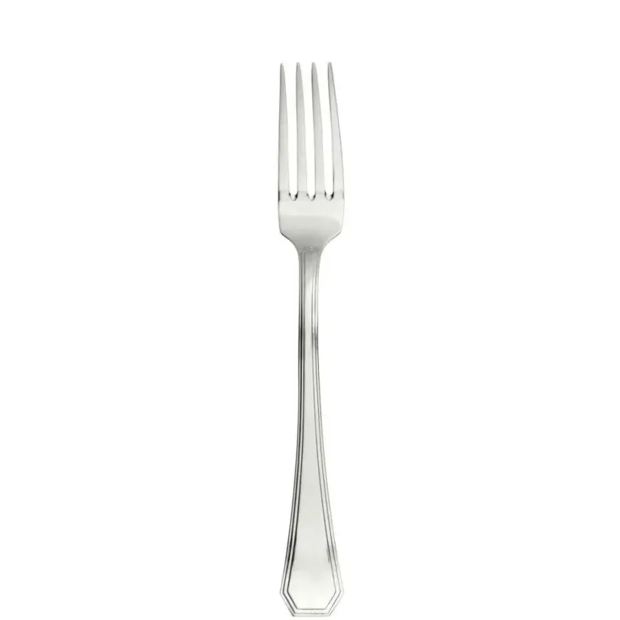 Superior Schiavon Ottogonale serving cutlery crafted from radiant silver with a polished satin finish and slender silhouette