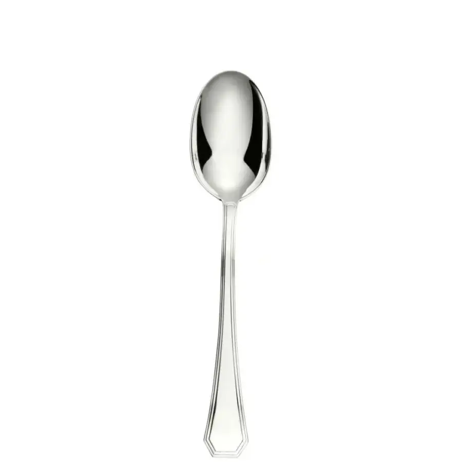 Distinguished Schiavon Ottogonale serving cutlery crafted from radiant silver with hand-finished symmetrical edges and a polished surface