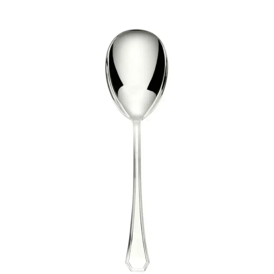 Exceptional Schiavon Ottogonale serving cutlery crafted from enduring silver with a highly polished glossy finish