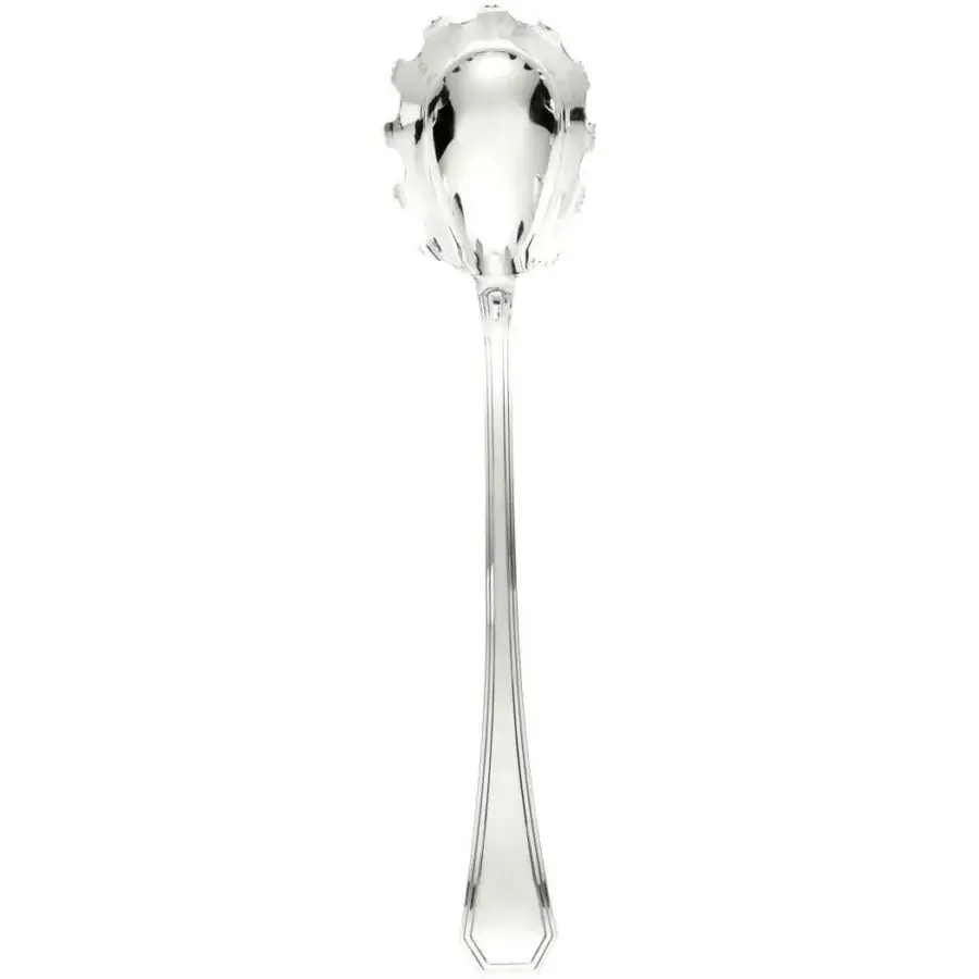 Luxury Schiavon Ottogonale serving cutlery crafted from radiant silver with a meticulously hand-finished glossy polish