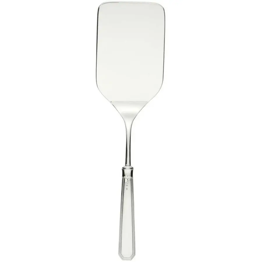 Distinguished Schiavon Ottogonale serving cutlery set crafted from enduring silver with a highly polished glossy finish