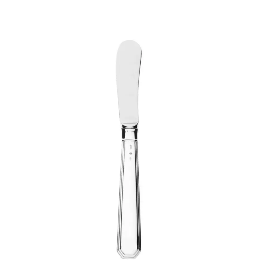 Superior Schiavon Ottogonale serving cutlery spreader crafted in enduring silver with a highly polished glossy surface