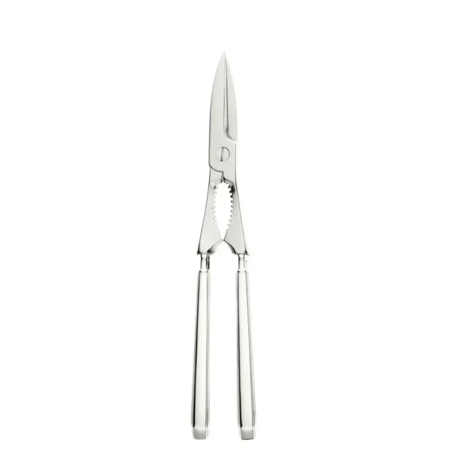 Superior Schiavon Ottogonale serving cutlery built with stainless steel and silver, displaying a polished finish