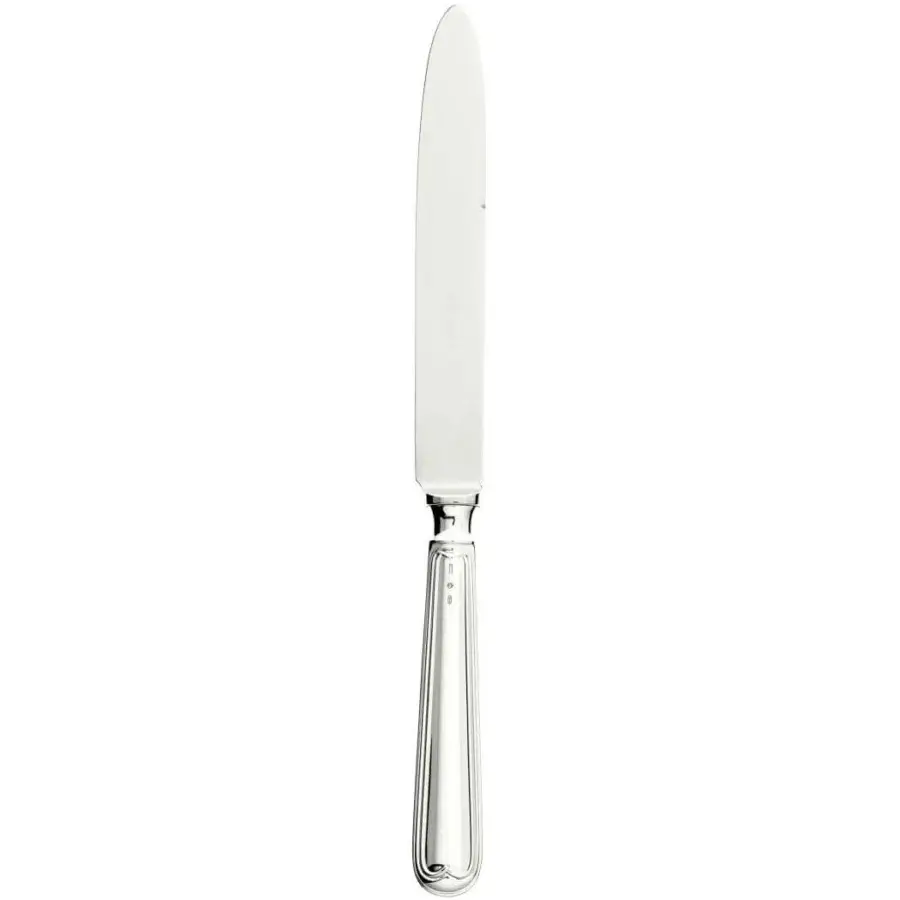 Distinguished Schiavon Mauriziano 5-piece cutlery set crafted in silver-plated alpaca with a highly polished glossy finish