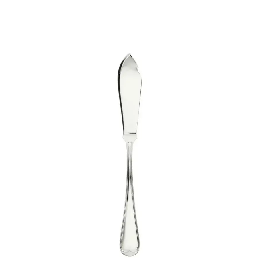Elegant Schiavon Mauriziano dessert cutlery crafted from silver-plated alpaca with a highly polished glossy finish
