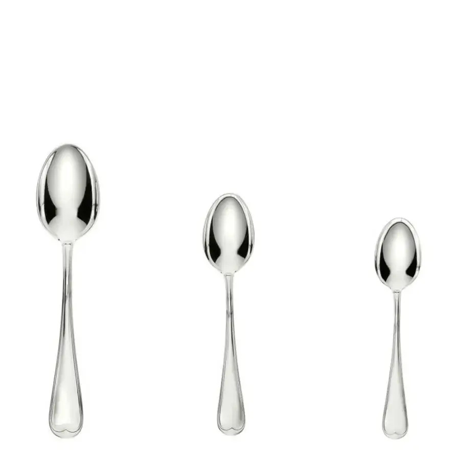 Superior Schiavon Mauriziano cutlery set in silver-plated alpaca with harmonious lines and a glossy finish