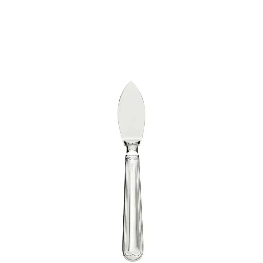 Distinguished Schiavon Mauriziano Cheese Cutlery crafted in silver-plated alpaca with a highly polished glossy finish