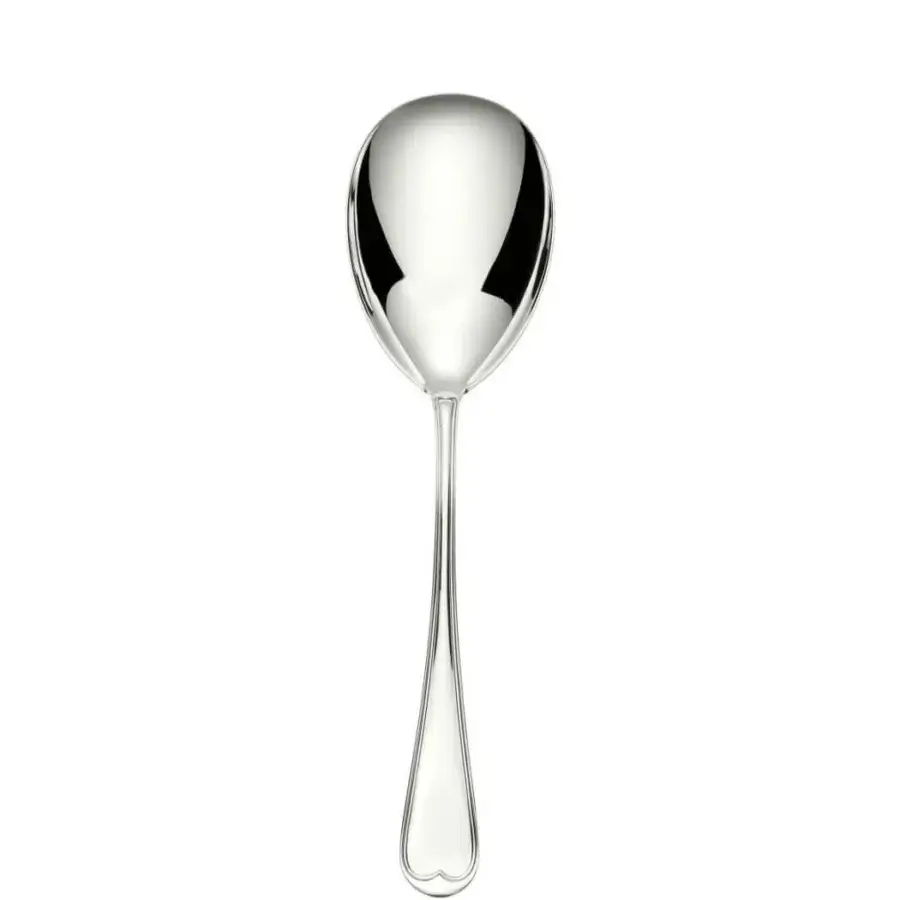 Exquisite Schiavon Mauriziano serving cutlery crafted from silver-plated alpaca with a highly polished, graceful silhouette and hand-finished detail