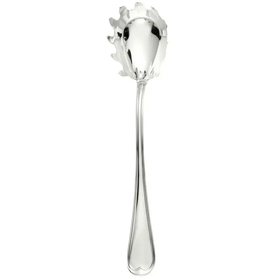 Distinguished Schiavon Mauriziano serving cutlery crafted from silver-plated alpaca in Italy with a highly polished finish