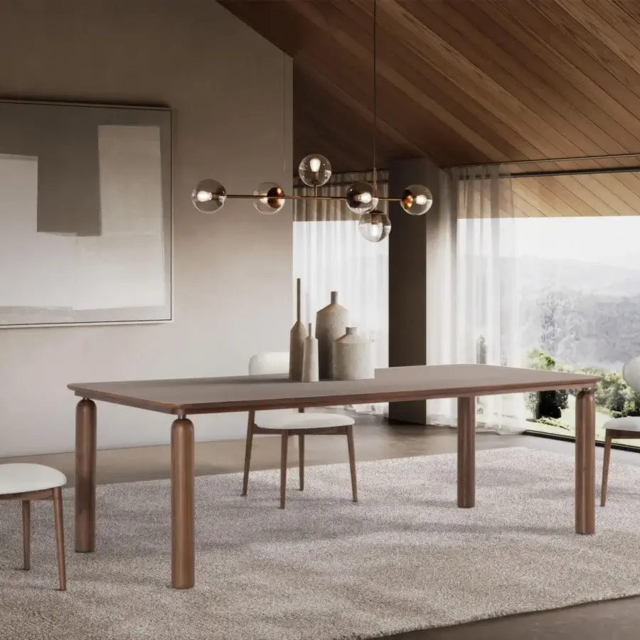 Elegant Pacini & Cappellini Camilla chair with solid ash wood frame and neutral beige textile upholstery in satin finish