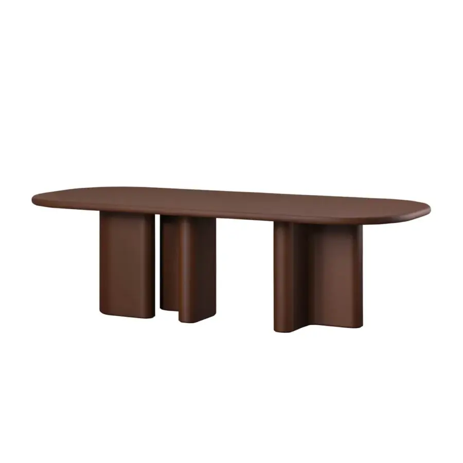 Exceptional Miniforms Bonbon table crafted in Italy with warm brown composite and a matte finish