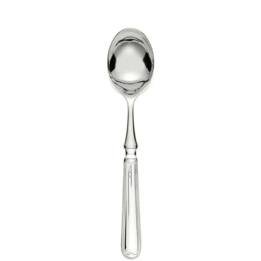 Lavish Schiavon Mauriziano serving cutlery crafted in silver-plated alpaca with a highly polished reflective finish