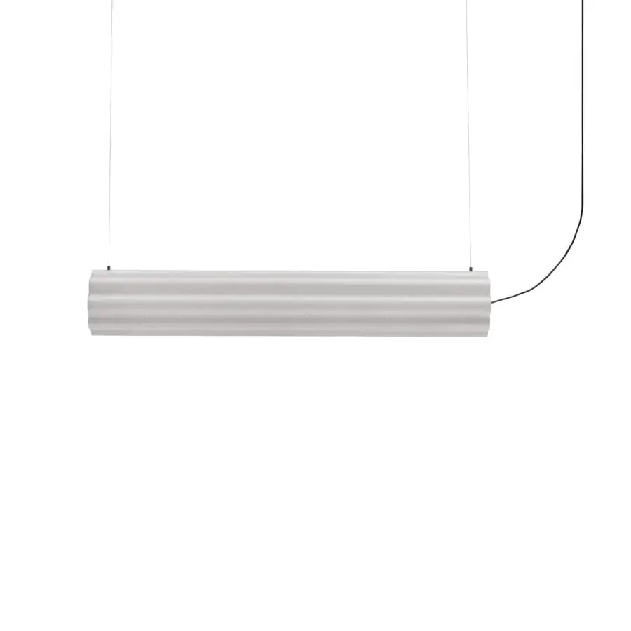 Exceptional Miniforms Lucerama suspension lamp crafted in light gray recycled PE with a matte finish