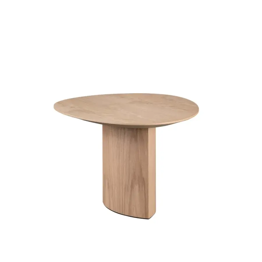 Distinguished Miniforms Plautino side table crafted in warm beige wood with smooth matte finish
