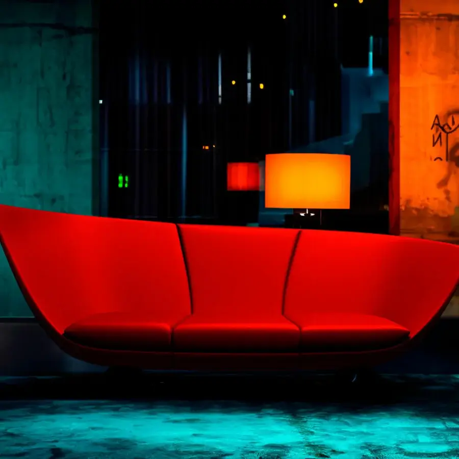 Exceptional Joker Home Collection sofa with deep red velvet upholstery and a glossy enveloping design crafted in Italy