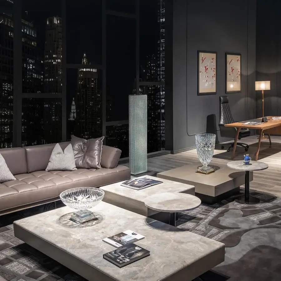 Distinguished WAYNE Enterprises WE-122 floor lamp with metal frame, metallic lacquering in a muted silver-gray finish