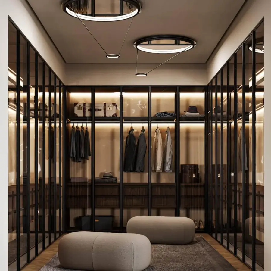 Exclusive Italamp Loop ceiling lamp crafted in metal with a matte black finish and luminous rings delivering a bright white glow