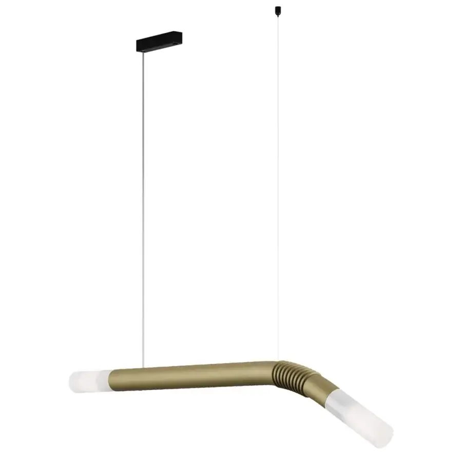 Exceptional Italamp Cantabrina suspension lamp with glossy white glass and matte black metal in ribbed detail
