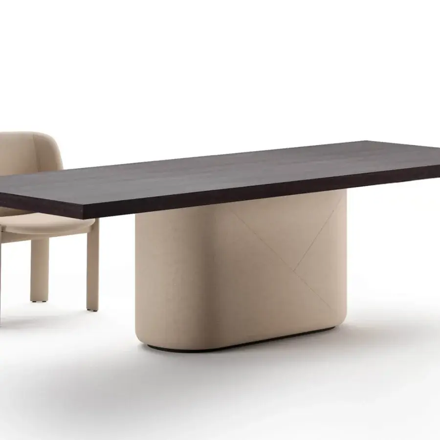 Superior Costantini Pietro Cosmos chair with tailored silhouette and sumptuous neutral beige fabric upholstery in matte metal legs