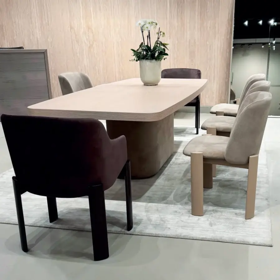 Superior Costantini Pietro Cosmos chair with plum upholstery and a solid wood frame built with a matte finish