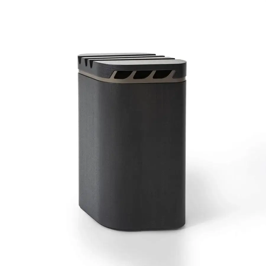Superior Giorgetti Sibilia Amplifier Maserati Edition totem crafted in anthracite grey ash with a matte finish