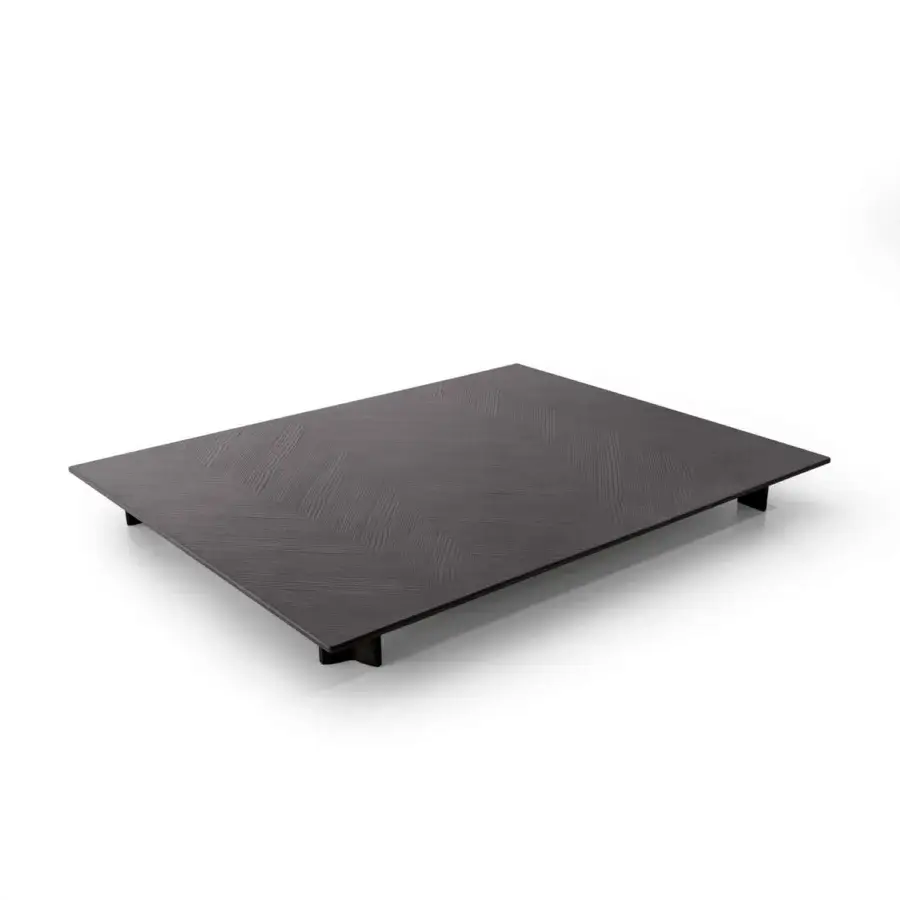 Distinguished Giorgetti Nereide Sofa – Maserati Edition sofa with dark brown solid ash wood and pewter-coated metal details