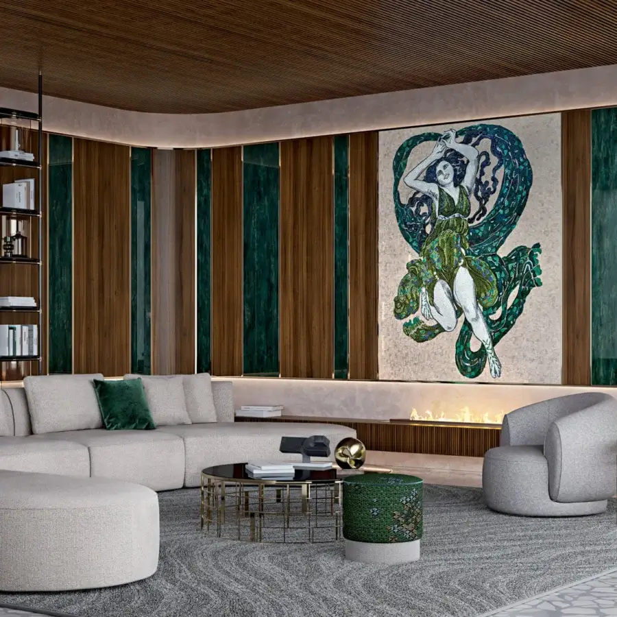 Superior Sicis Botero sectional with soft lines and generous seating upholstered in smooth matte beige textile or leather