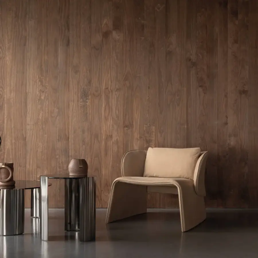 Exceptional Cierre1972 Knight lounge chair crafted in Italy with enveloping warm beige leather and matte finish
