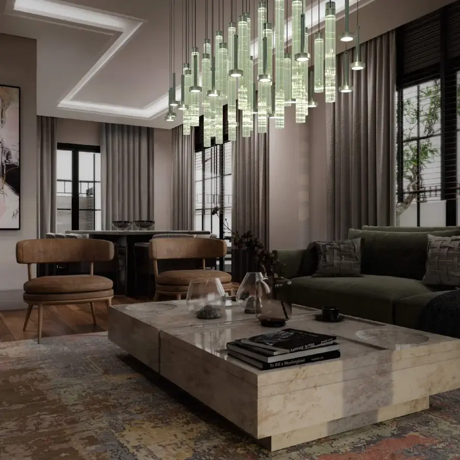 Exceptional Euroluce Astract suspension lamp with textured aluminum and delicate borosilicate glass in a dramatic cluster design